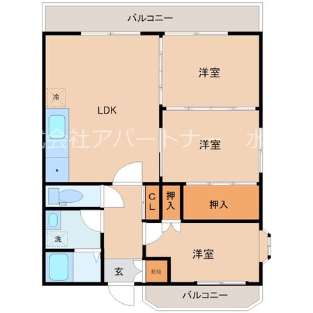 カーサ国府の物件間取画像